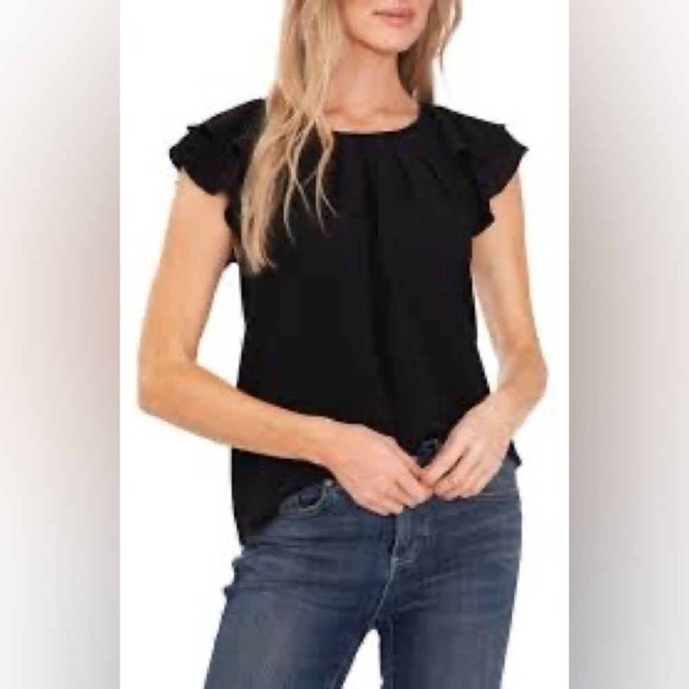 Ninexis Pleat Flutter‎ Sleeve Blouse Size Small